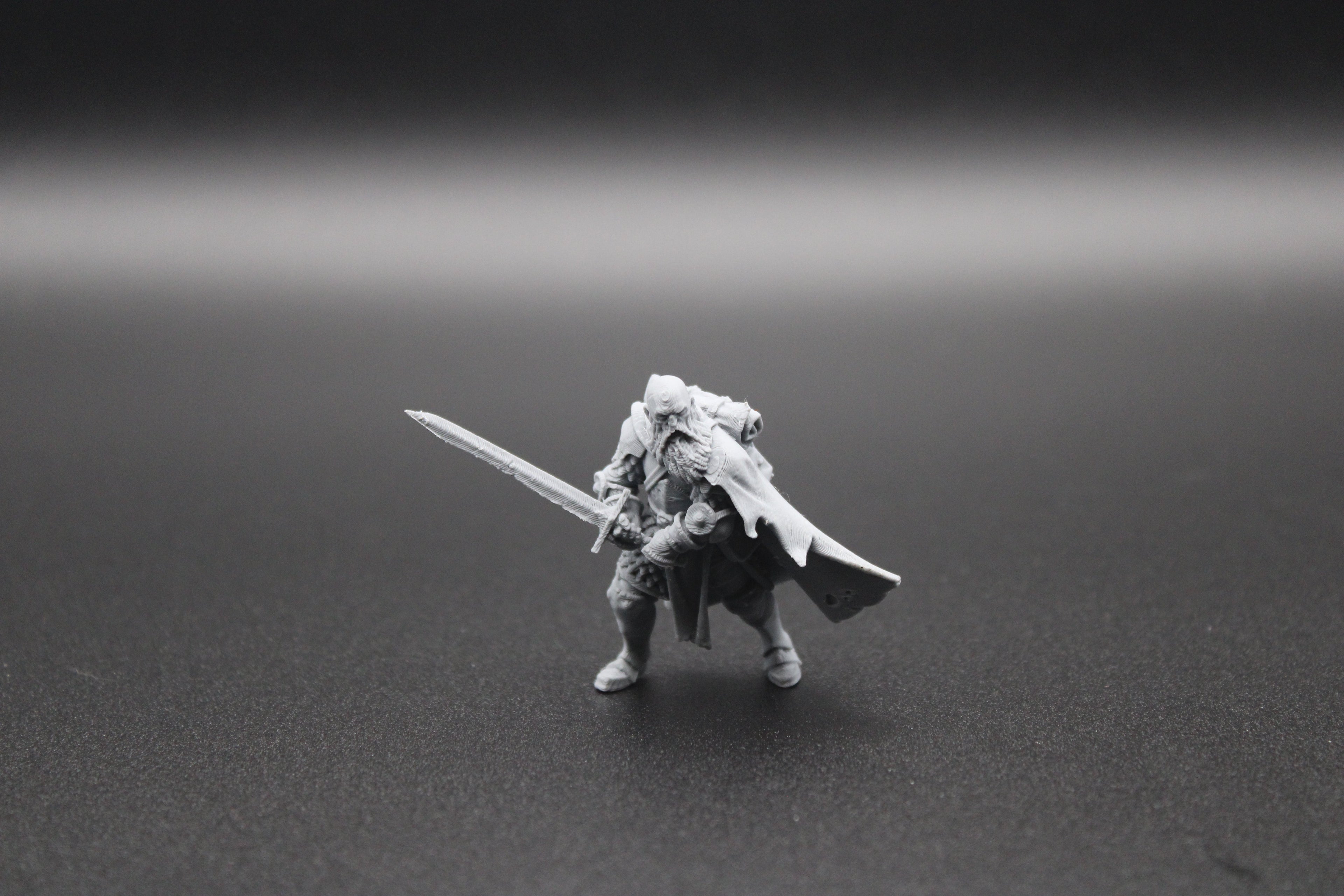 Bald Male Swordsman - Miniature