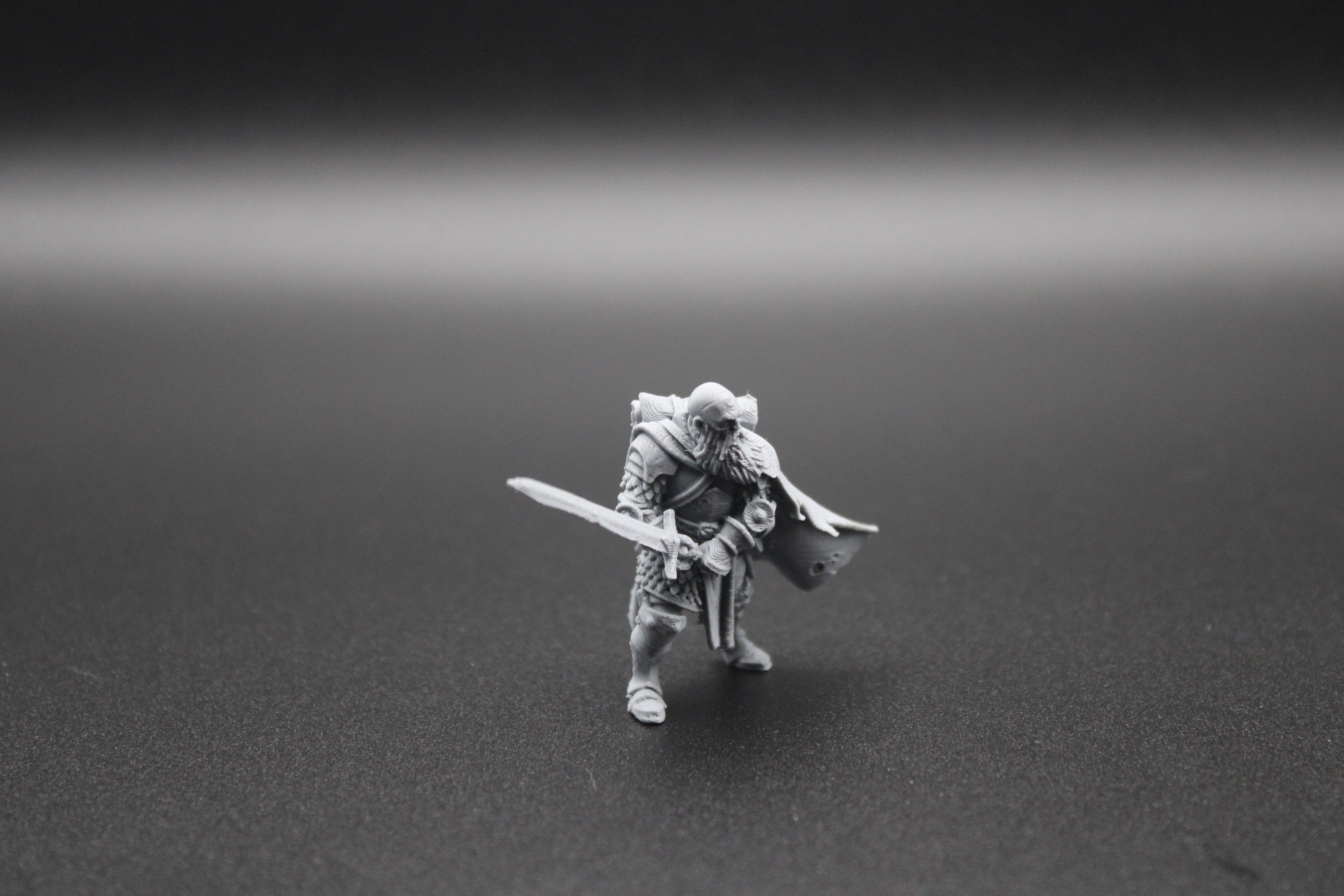 Bald Male Swordsman - Miniature