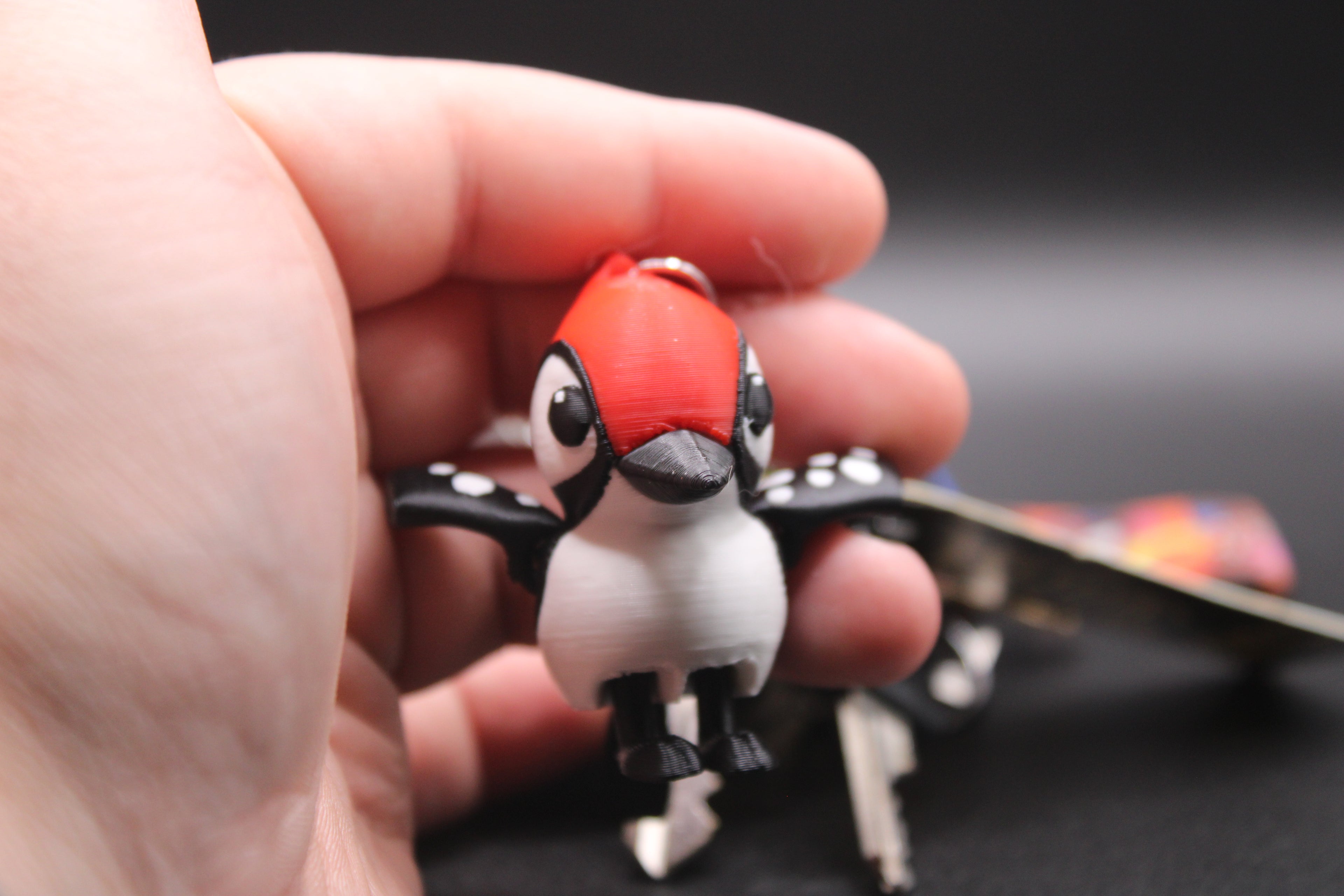 Woody - Downy Woodpecker Keychain